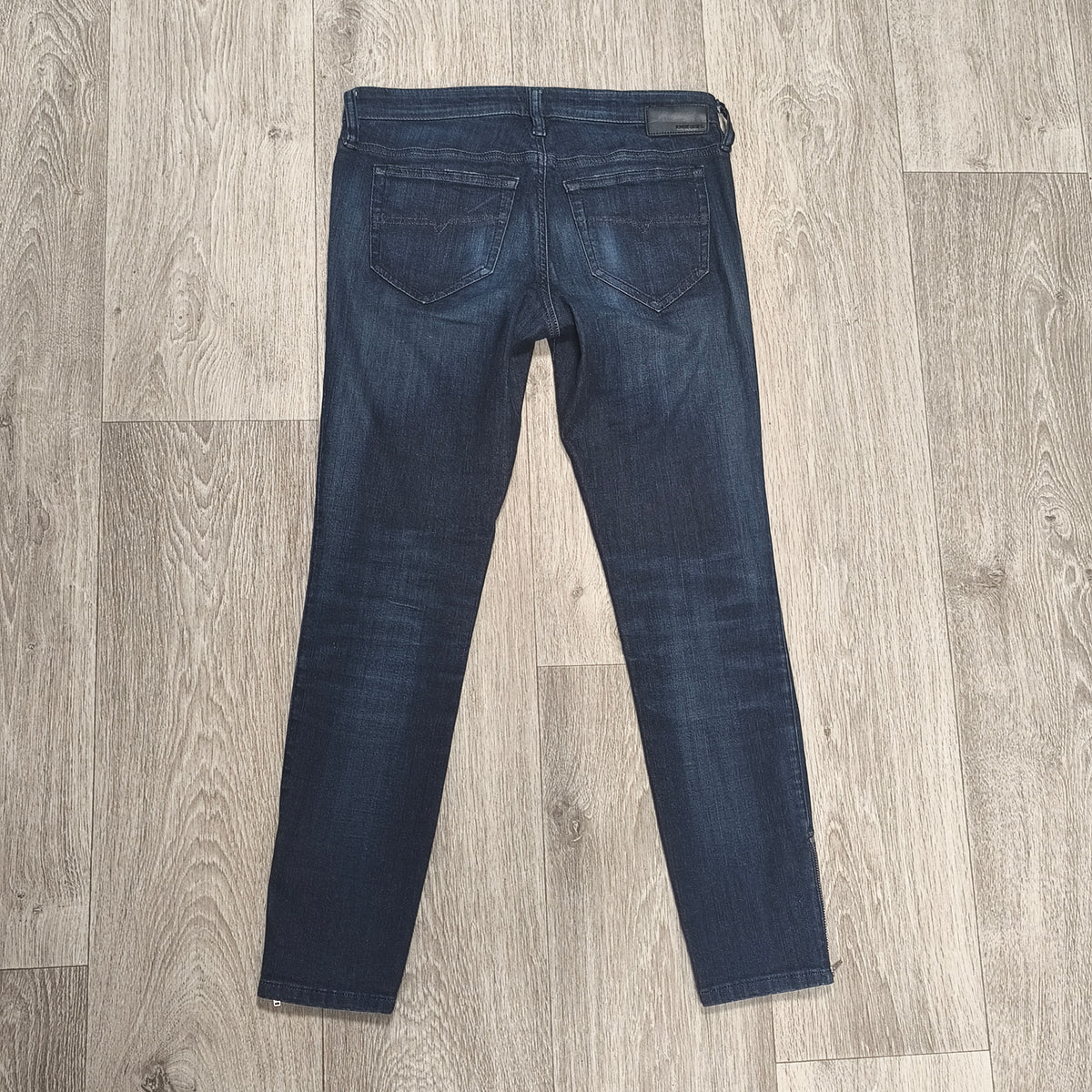 Diesel Skinzee Low Zip Women Jeans W28 L30 Stretch Skinny Dark Wash 0843F