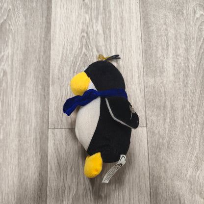 Paul Import Plush Penguin Stuffed Animal Toy Blue Scarf Hanging Loop Black White