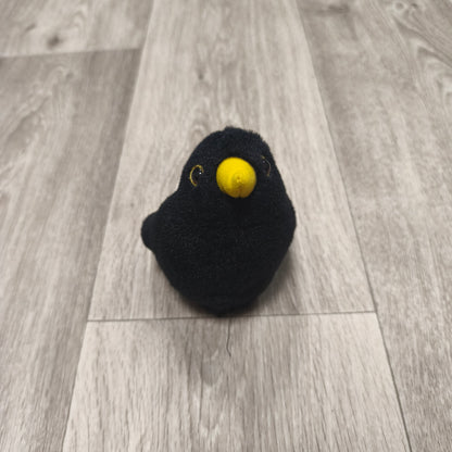 Wild Republic Blackbird Plush Toy Yellow Beak Bird Cornell Lab Defect
