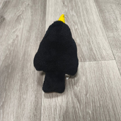 Wild Republic Blackbird Plush Toy Yellow Beak Bird Cornell Lab Defect