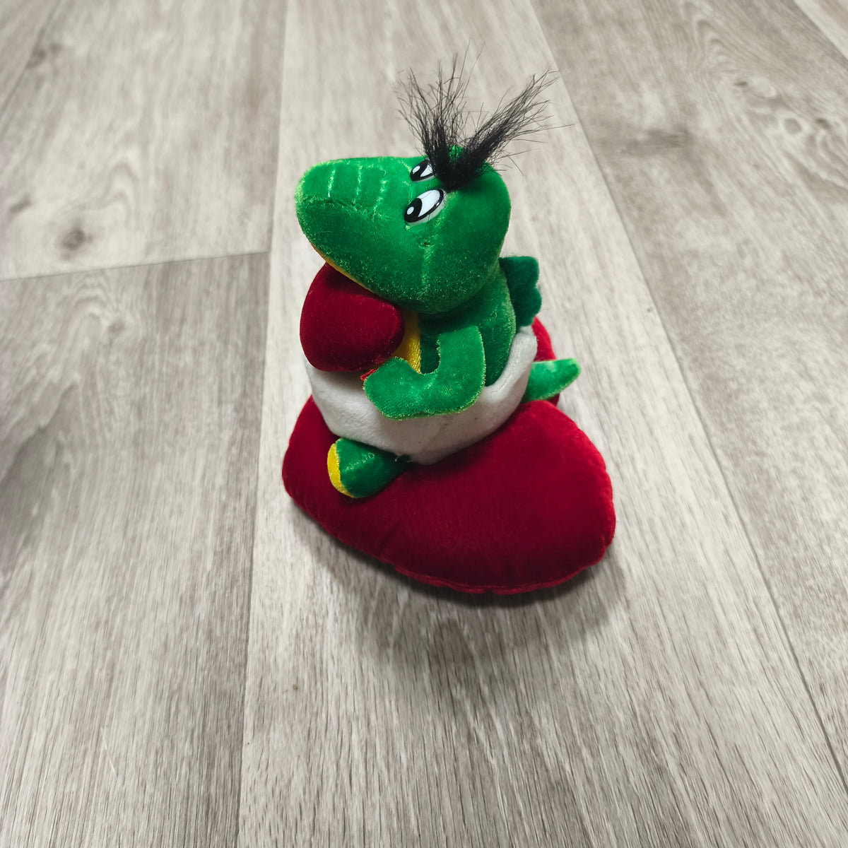 Green Alligator Crocodile Plush Red Heart Valentine Stuffed Animal