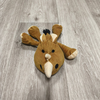 Brown Rhinoceros Plush Stuffed Animal Toy Soft Rhino Small