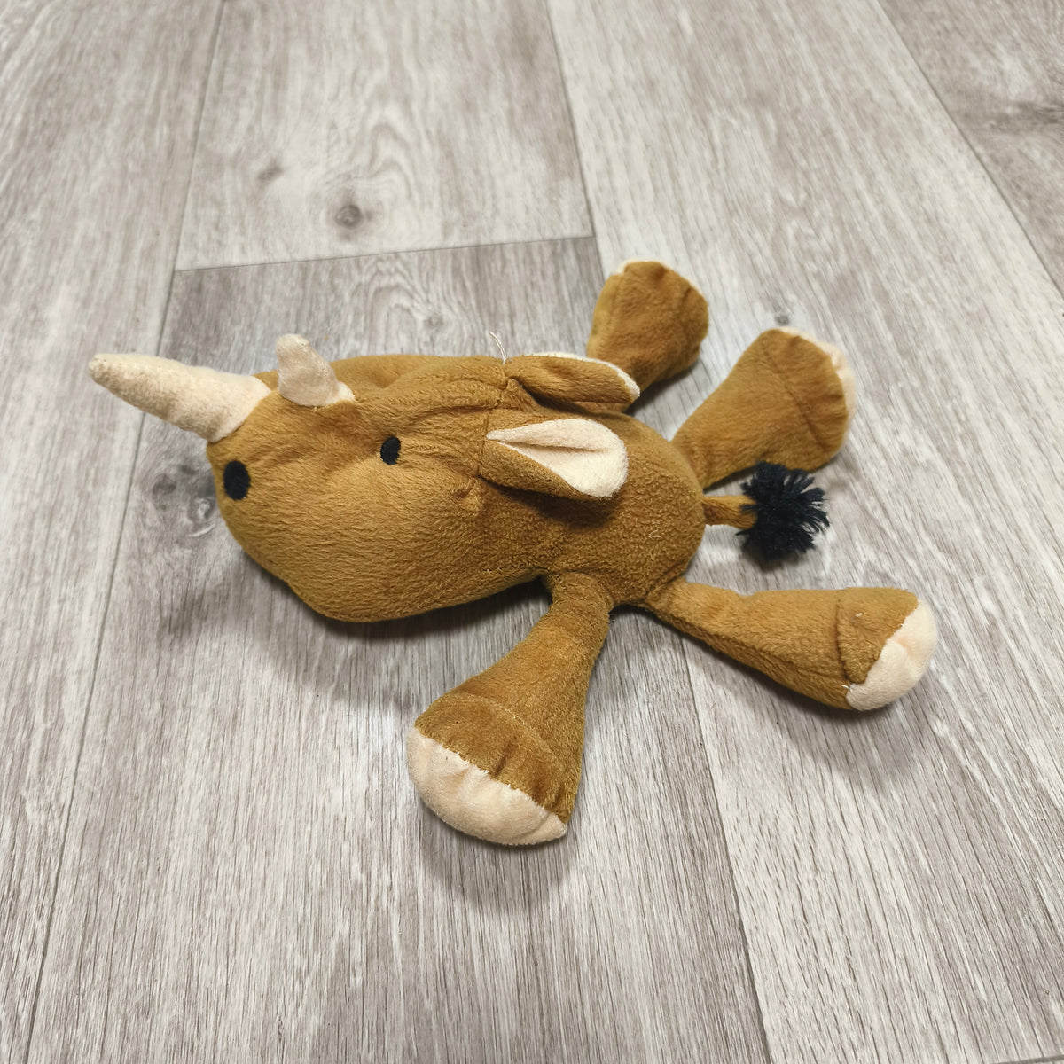 Brown Rhinoceros Plush Stuffed Animal Toy Soft Rhino Small
