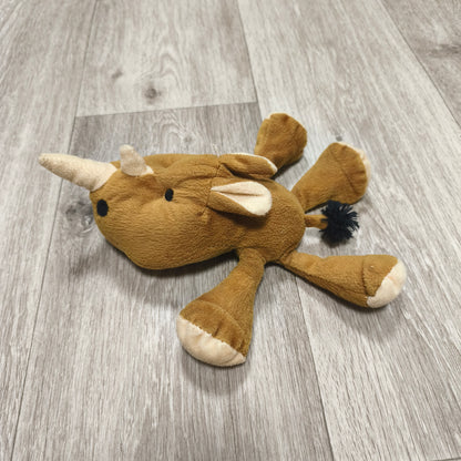 Brown Rhinoceros Plush Stuffed Animal Toy Soft Rhino Small