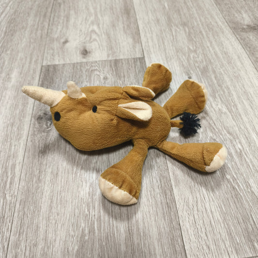 Brown Rhinoceros Plush Stuffed Animal Toy Soft Rhino Small