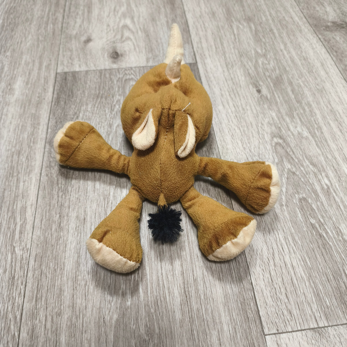 Brown Rhinoceros Plush Stuffed Animal Toy Soft Rhino Small
