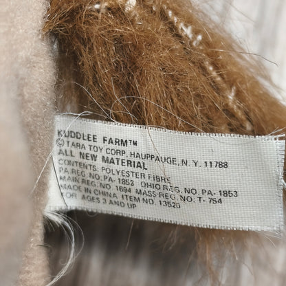 Kuddlee Farm Plush Horse Tan Brown Stuffed Animal Toy Tara Toy Corp 13520
