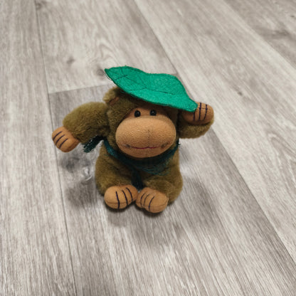 Gifts & Treats London Brown Monkey Plush Soft Toy With Green Leaf