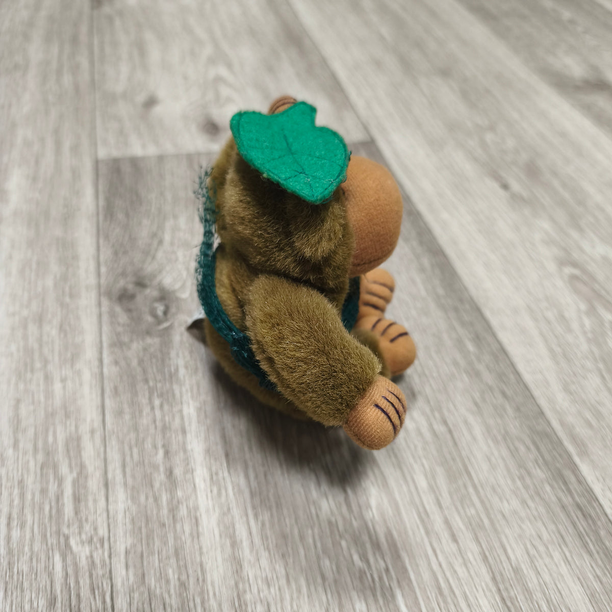 Gifts & Treats London Brown Monkey Plush Soft Toy With Green Leaf