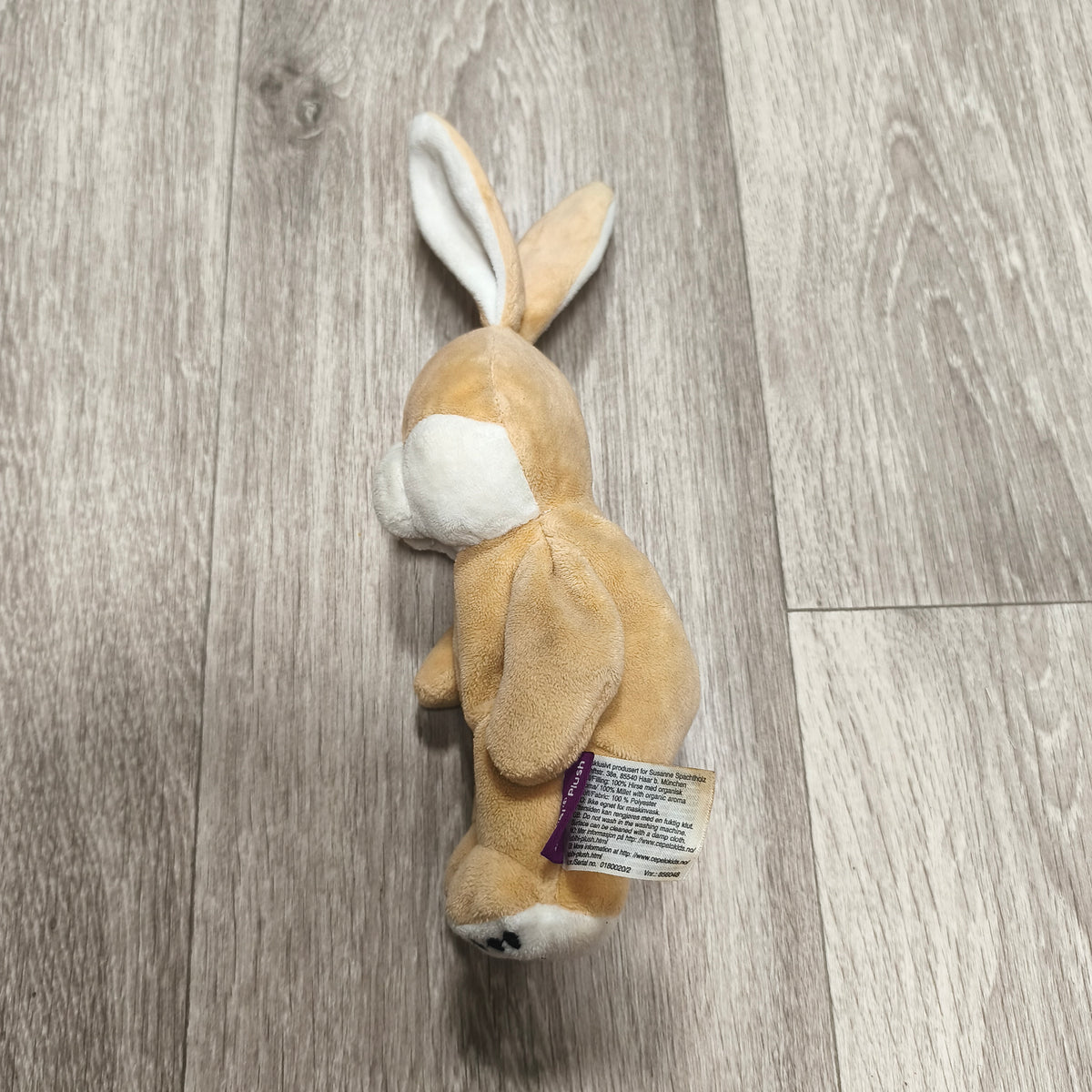 Habibi Plush Bunny Rabbit Stuffed Animal Beige White Heatable Soft Toy