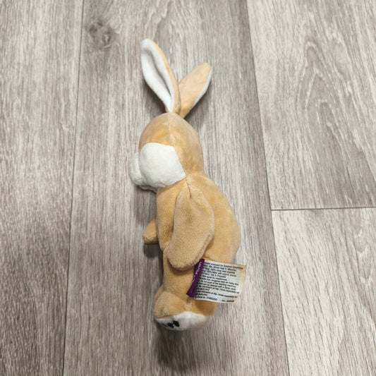 Habibi Plush Bunny Rabbit Stuffed Animal Beige White Heatable Soft Toy