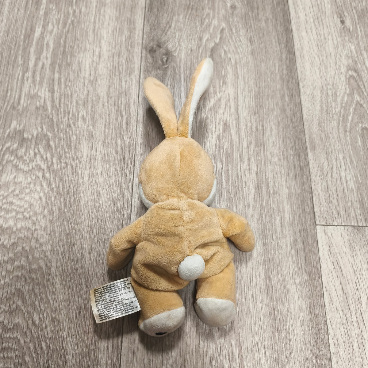 Habibi Plush Bunny Rabbit Stuffed Animal Beige White Heatable Soft Toy