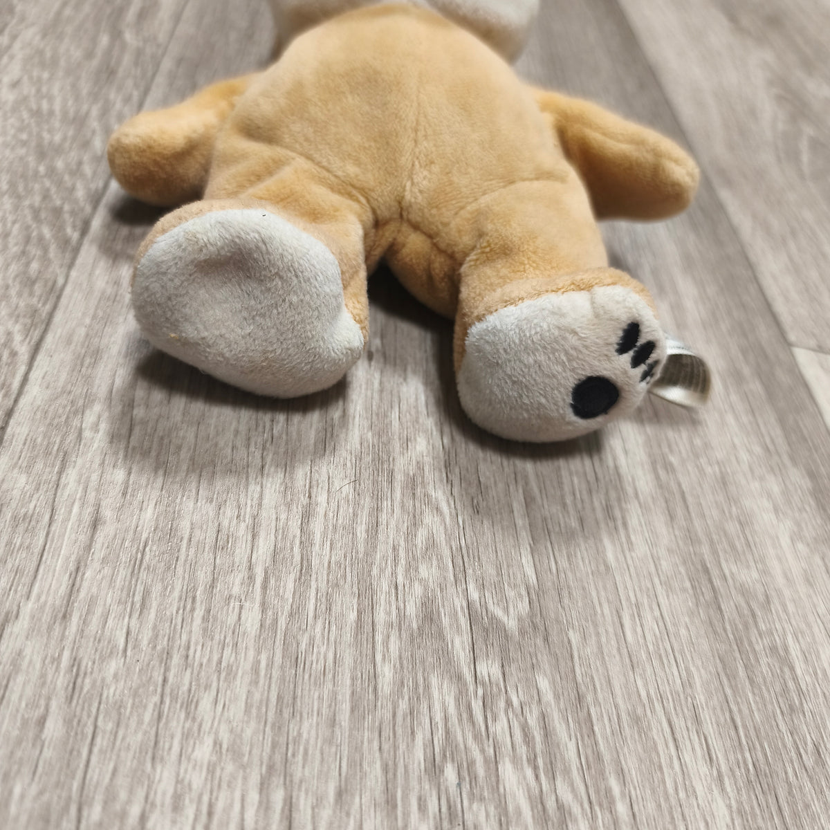 Habibi Plush Bunny Rabbit Stuffed Animal Beige White Heatable Soft Toy
