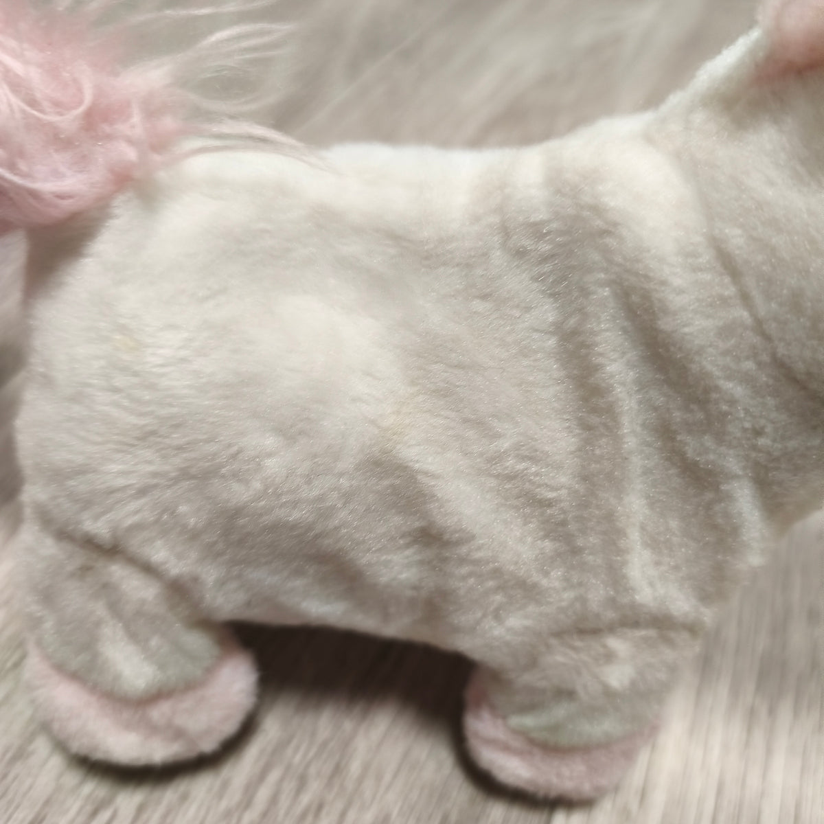 Sainsbury's White Pink Unicorn Plush Toy Stuffed Animal Zippered Belly