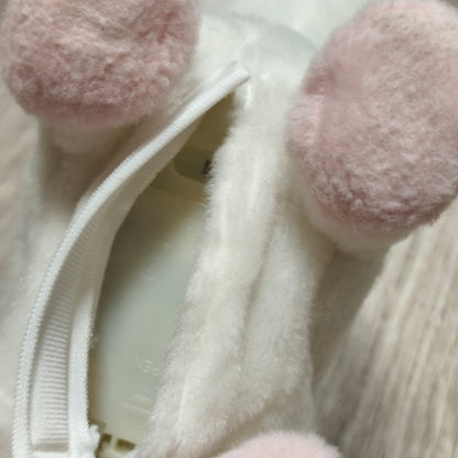 Sainsbury's White Pink Unicorn Plush Toy Stuffed Animal Zippered Belly