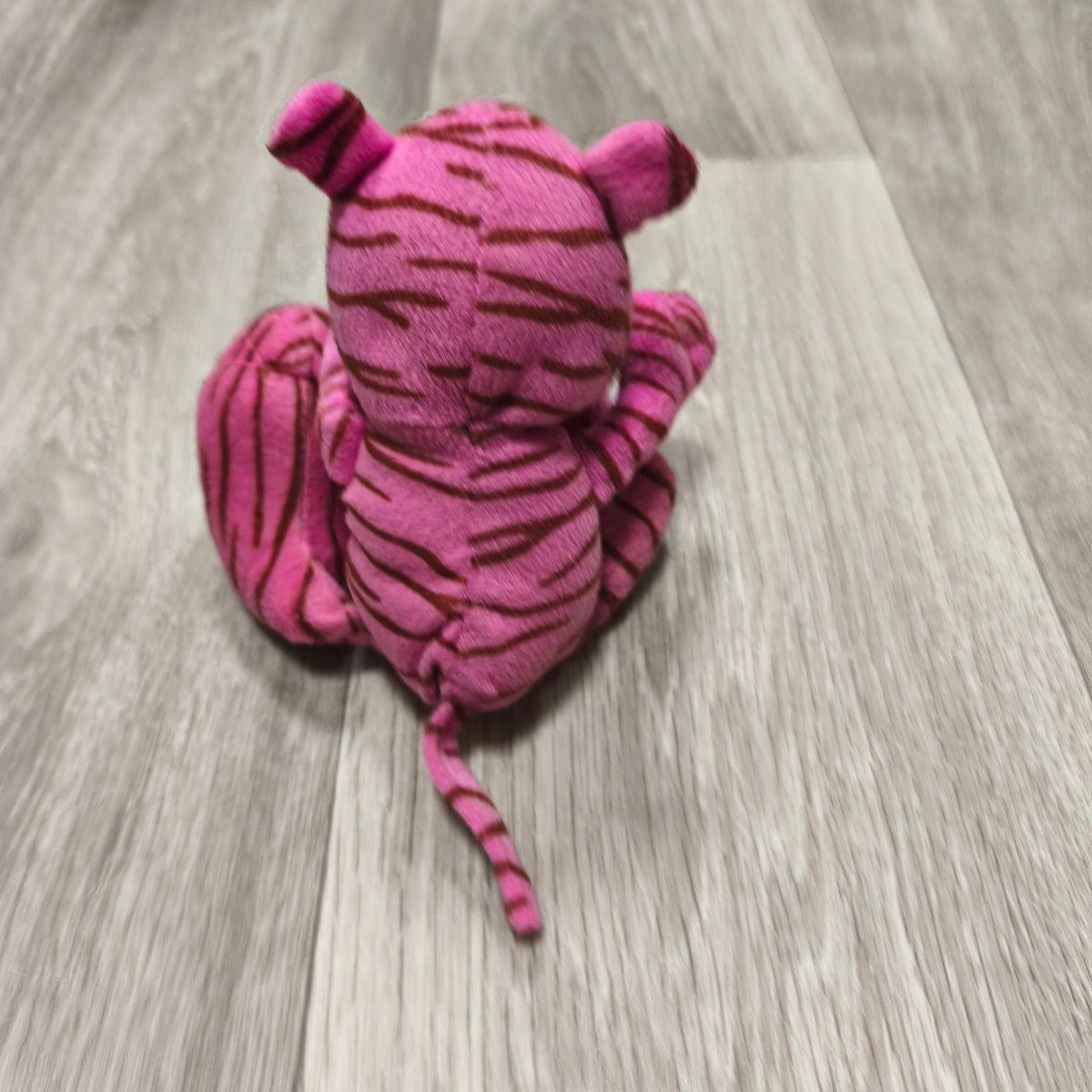 Pink Tiger Plush Stuffed Animal Toy Brown Striped Soft Cute Plushie