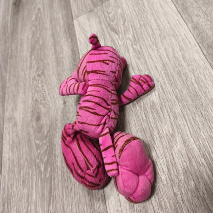 Pink Tiger Plush Stuffed Animal Toy Brown Striped Soft Cute Plushie