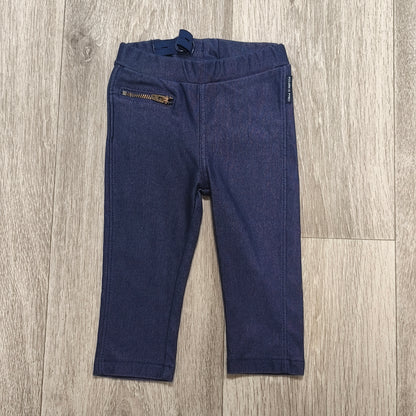 Polarn O. Pyret Denim Look Pants Leggings Adjustable Waist Blue