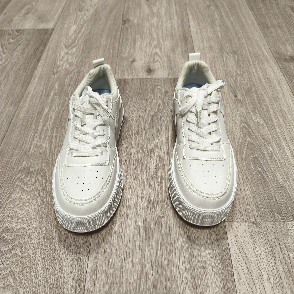 Raybestos European Style White Chunky Platform Low Top Sneakers Shoes Size EU 44