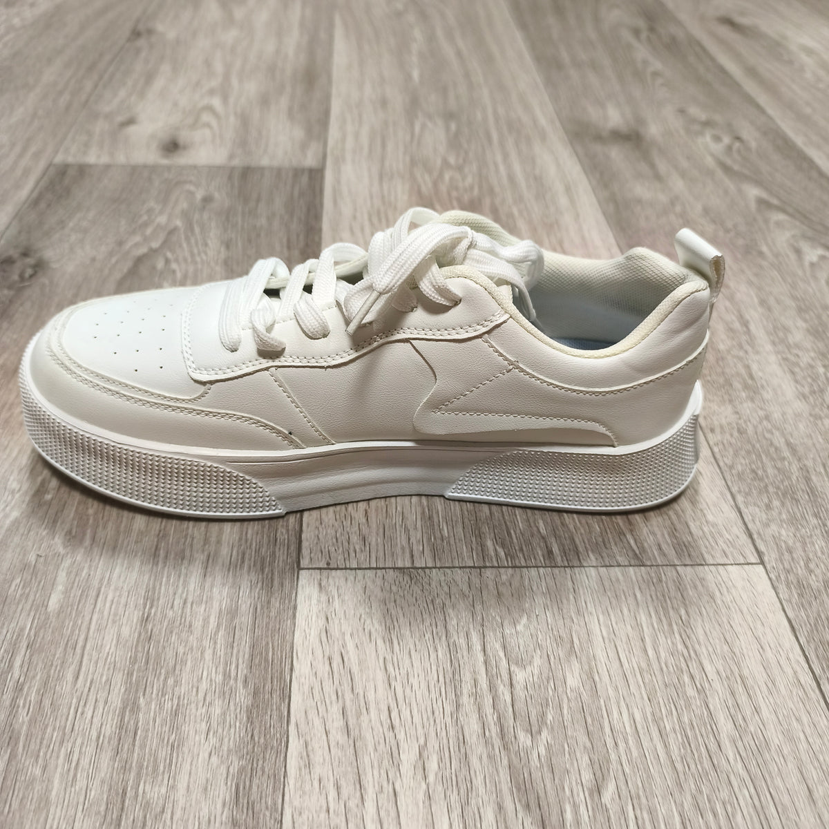 Raybestos European Style White Chunky Platform Low Top Sneakers Shoes Size EU 44
