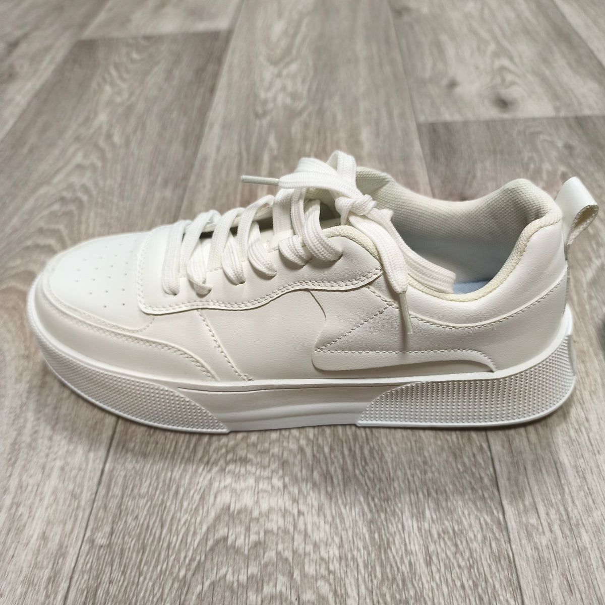 Raybestos European Style White Chunky Platform Low Top Sneakers Shoes Size EU 44