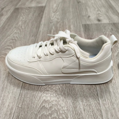 Raybestos European Style White Chunky Platform Low Top Sneakers Shoes Size EU 44