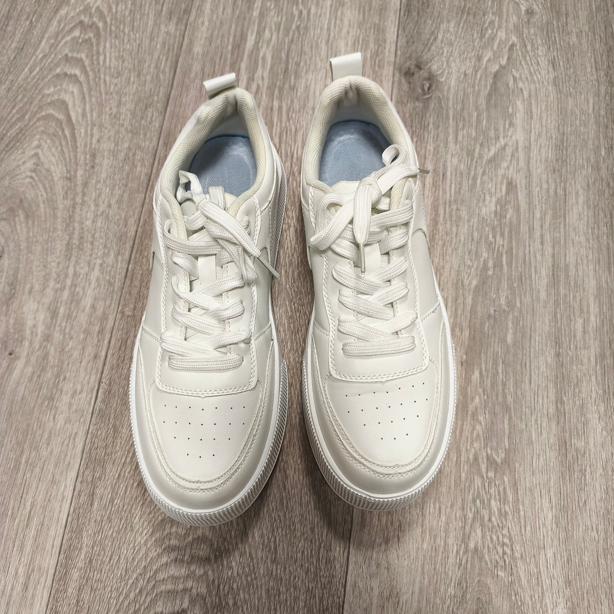Raybestos European Style White Chunky Platform Low Top Sneakers Shoes Size EU 44