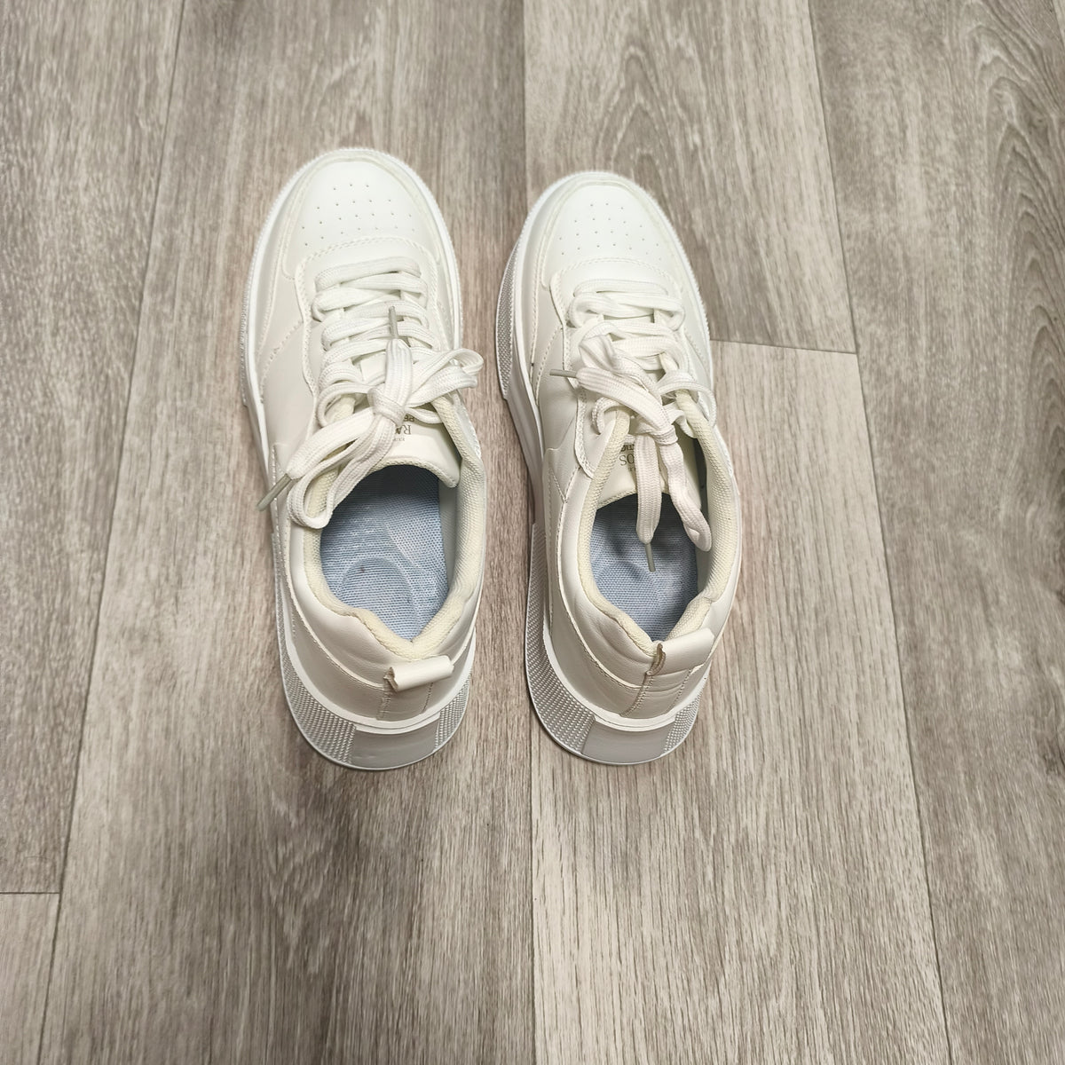Raybestos European Style White Chunky Platform Low Top Sneakers Shoes Size EU 44