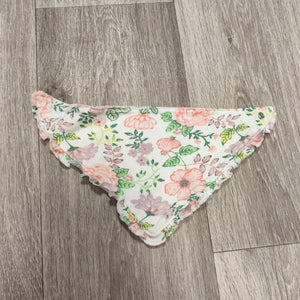 Baby Girl Bandana Drool Bib Floral Flower Snap Closure Ruffle Trim Absorbent