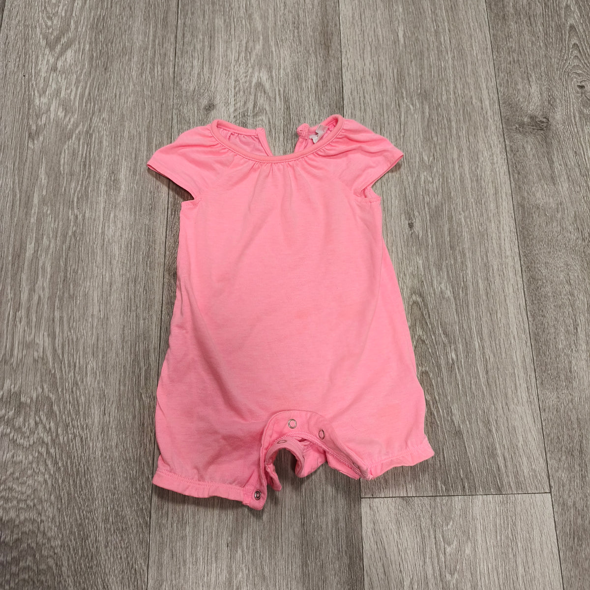 Disney Baby Girls Pink Romper Playsuit Short Sleeve Snap Crotch Size 3-6 Months