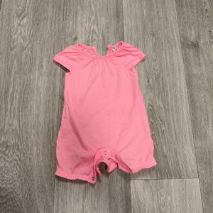 Disney Baby Girls Pink Romper Playsuit Short Sleeve Snap Crotch Size 3-6 Months