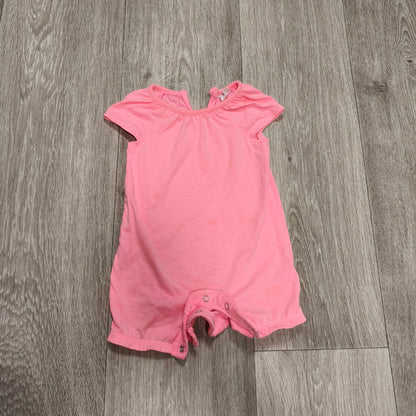 Disney Baby Girls Pink Romper Playsuit Short Sleeve Snap Crotch Size 3-6 Months