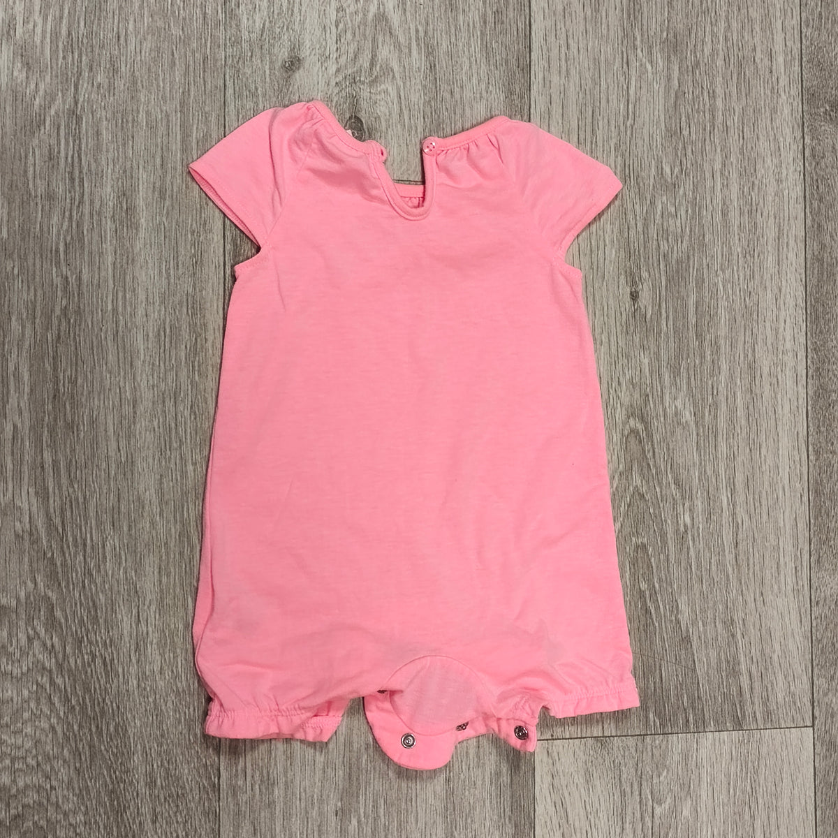 Disney Baby Girls Pink Romper Playsuit Short Sleeve Snap Crotch Size 3-6 Months