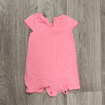 Disney Baby Girls Pink Romper Playsuit Short Sleeve Snap Crotch Size 3-6 Months