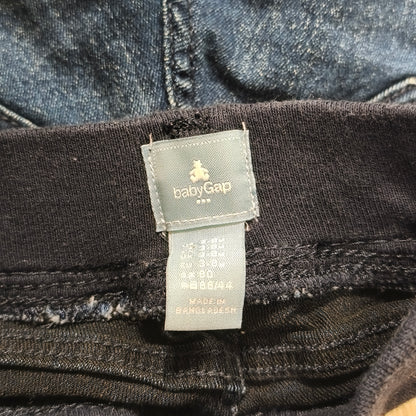 Baby Gap Baby Jeans Pull On Elastic Waist Dark Wash Blue Denim Pants 3-6 Months