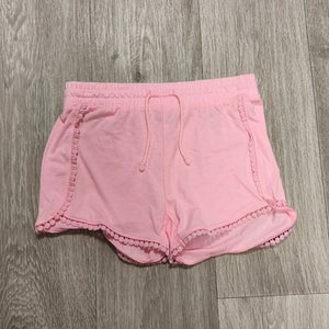 Destination Girls Pink Pom Pom Trim Casual Drawstring Shorts Size 164