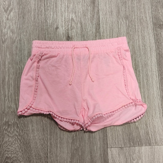 Destination Girls Pink Pom Pom Trim Casual Drawstring Shorts Size 164