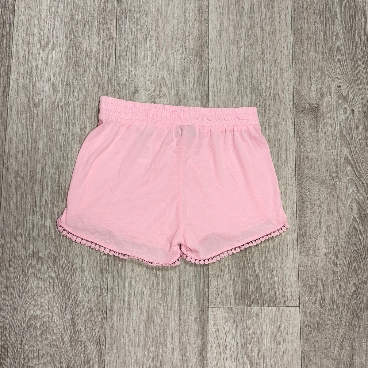 Destination Girls Pink Pom Pom Trim Casual Drawstring Shorts Size 164
