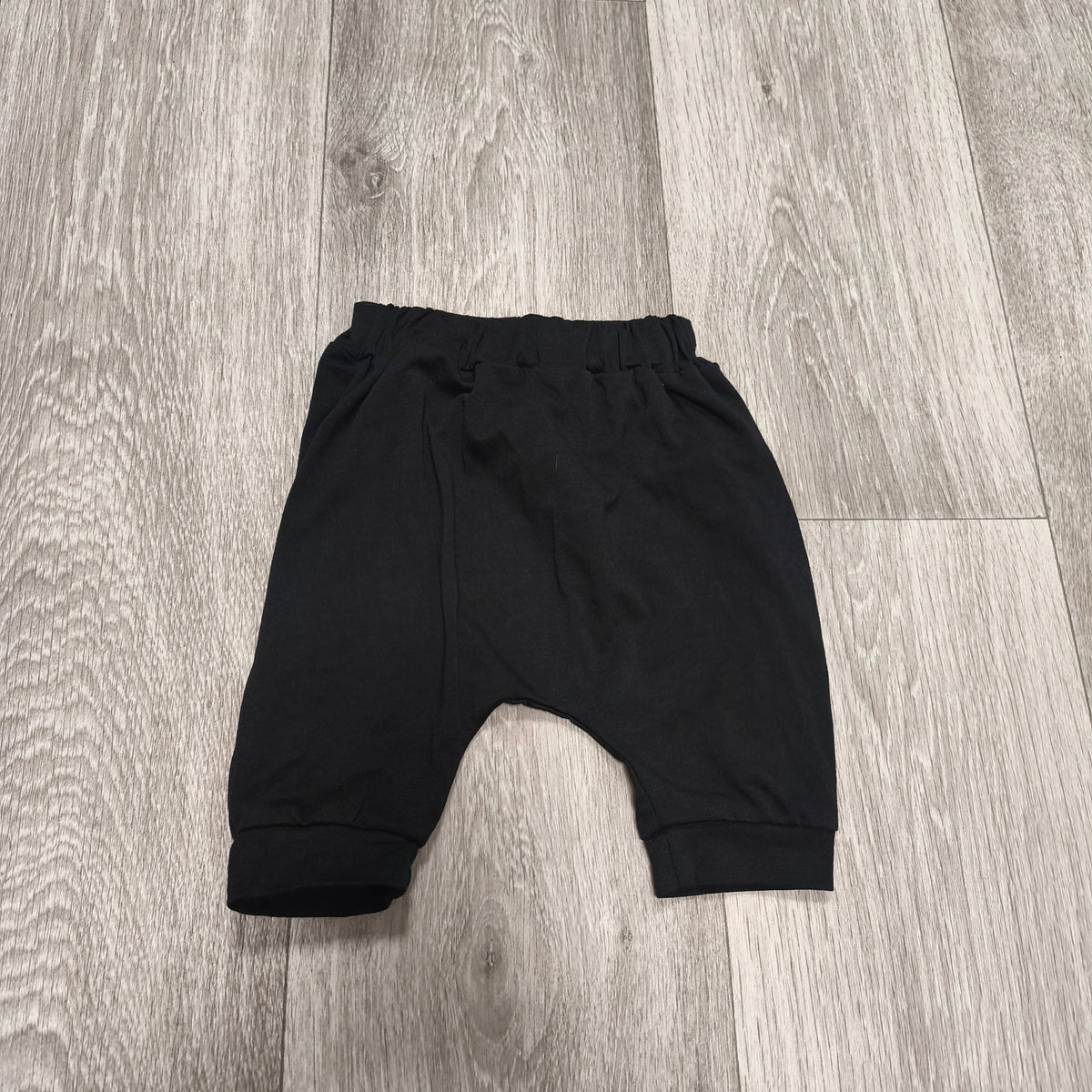 Baby Toddler Black Harem Pants Slouch Leggings Gold KING Graphic Size 90