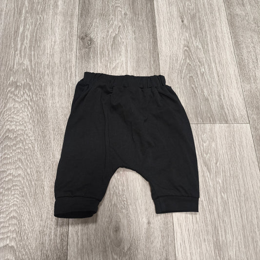 Baby Toddler Black Harem Pants Slouch Leggings Gold KING Graphic Size 90