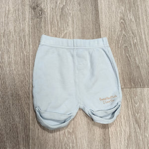 Tu Baby Blue Waffle Knit Footed Pants 3-6 Months Guess How Much I Love You