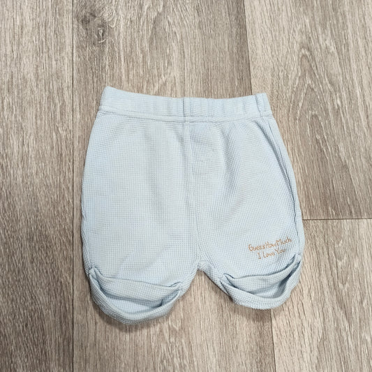 Tu Baby Blue Waffle Knit Footed Pants 3-6 Months Guess How Much I Love You