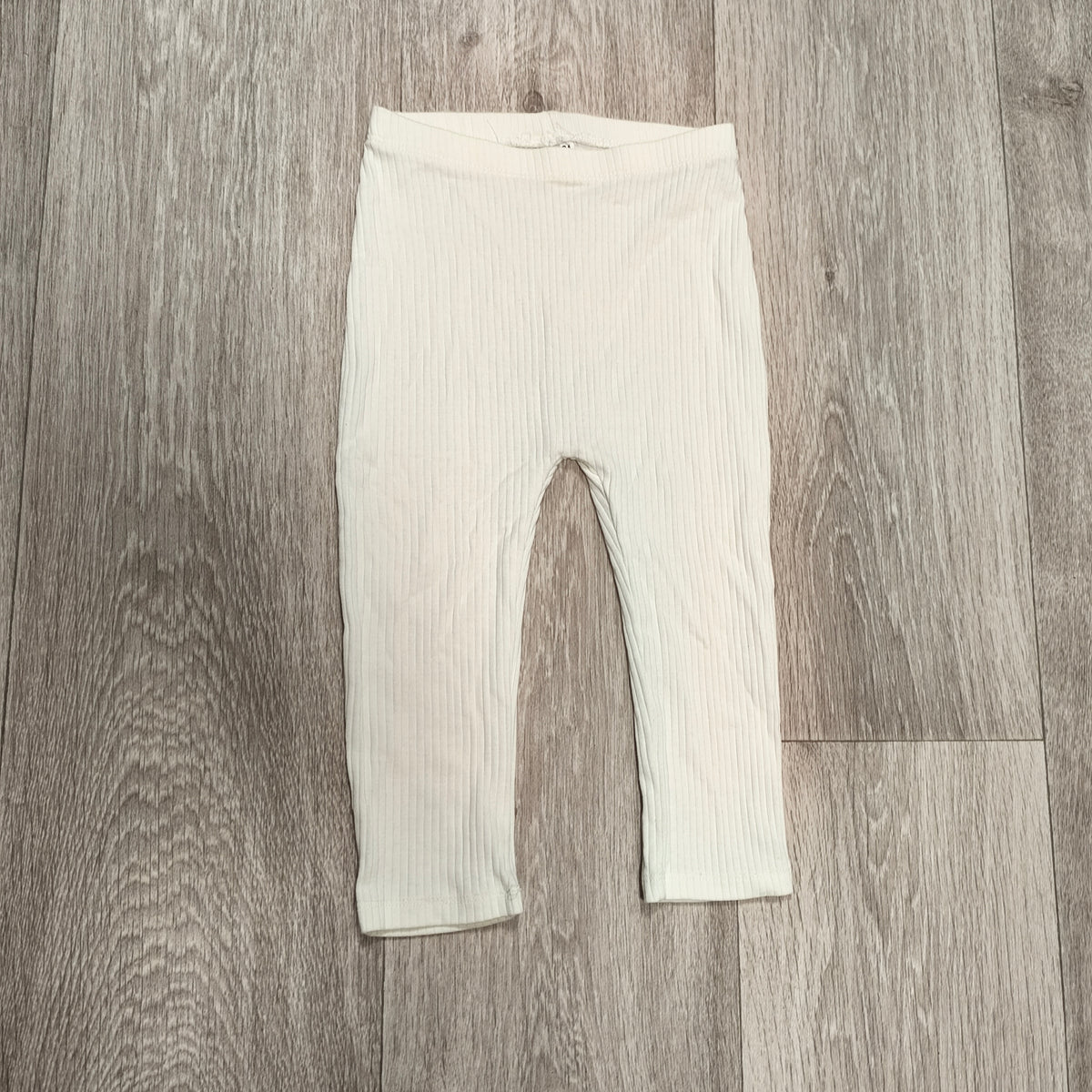 Baby Ribbed Leggings Off White Cream Pants Unisex Toddler 18-24 Months