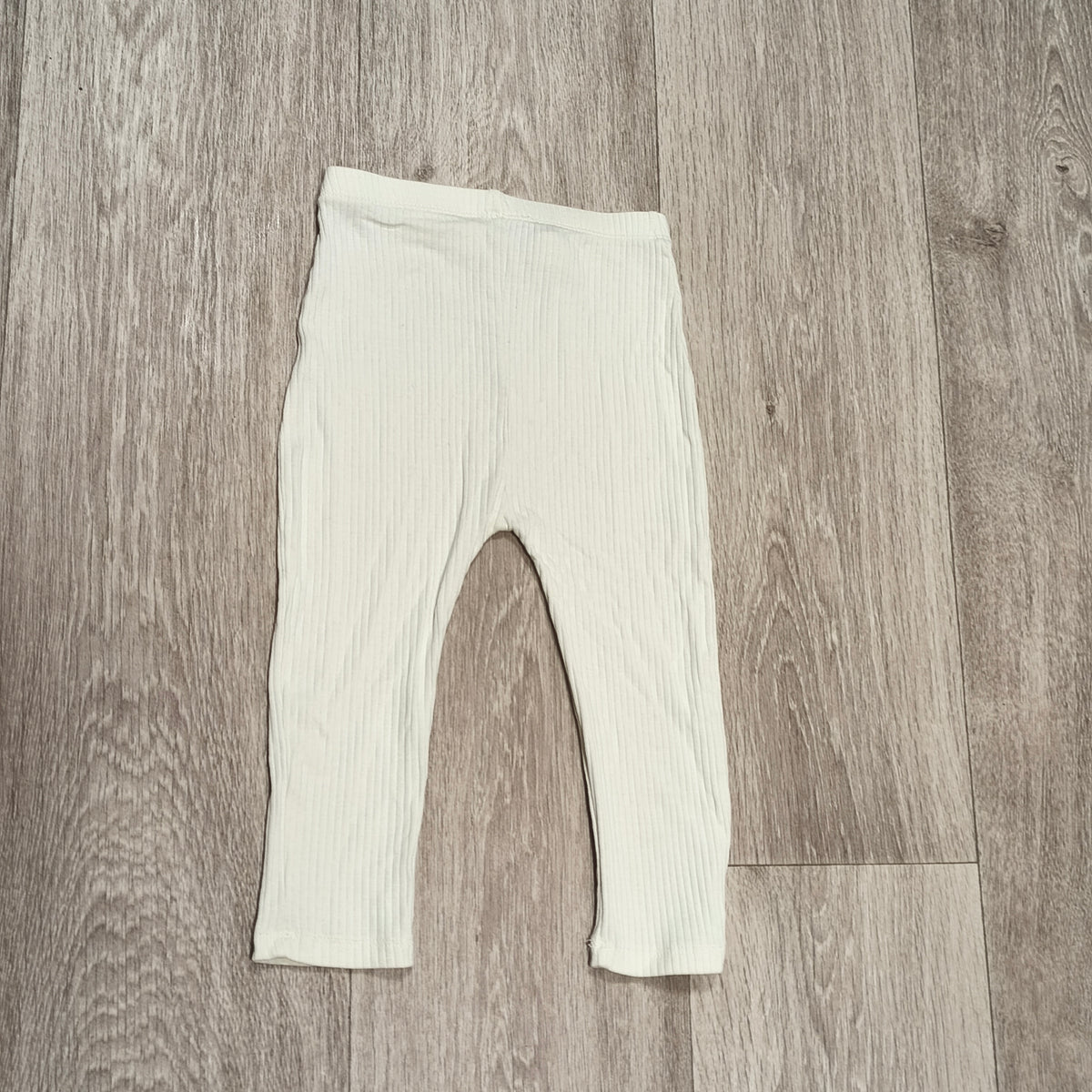 Baby Ribbed Leggings Off White Cream Pants Unisex Toddler 18-24 Months