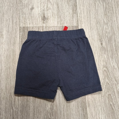 Nutmeg Baby Shorts Navy Blue Cotton Drawstring 3-6 Months 68cm Elastic Waist