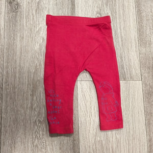 George Paddington Bear Baby Girls Pink Leggings Pants 3-6 Months