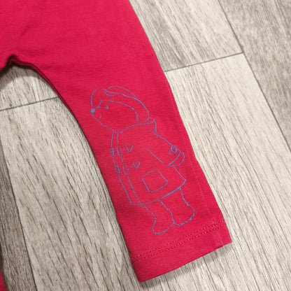 George Paddington Bear Baby Girls Pink Leggings Pants 3-6 Months