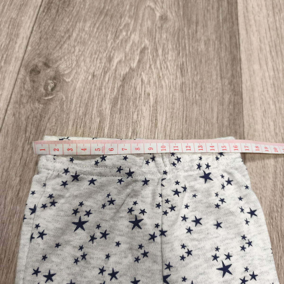 Baby Pants Leggings Star Pattern Gray Navy Striped Cuffs Elastic Waist