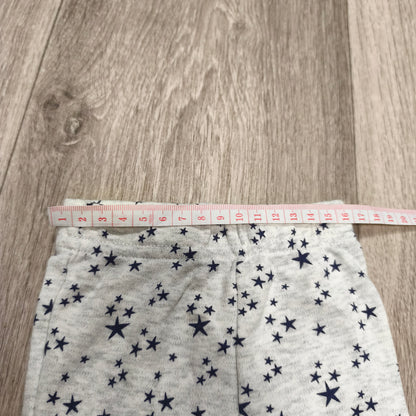 Baby Pants Leggings Star Pattern Gray Navy Striped Cuffs Elastic Waist