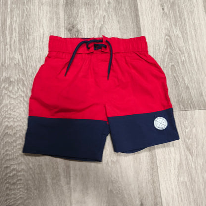 Rebel by Primark Boys Swim Trunks Size 2-3 Yrs 98cm Red Navy Blue Swim Shorts